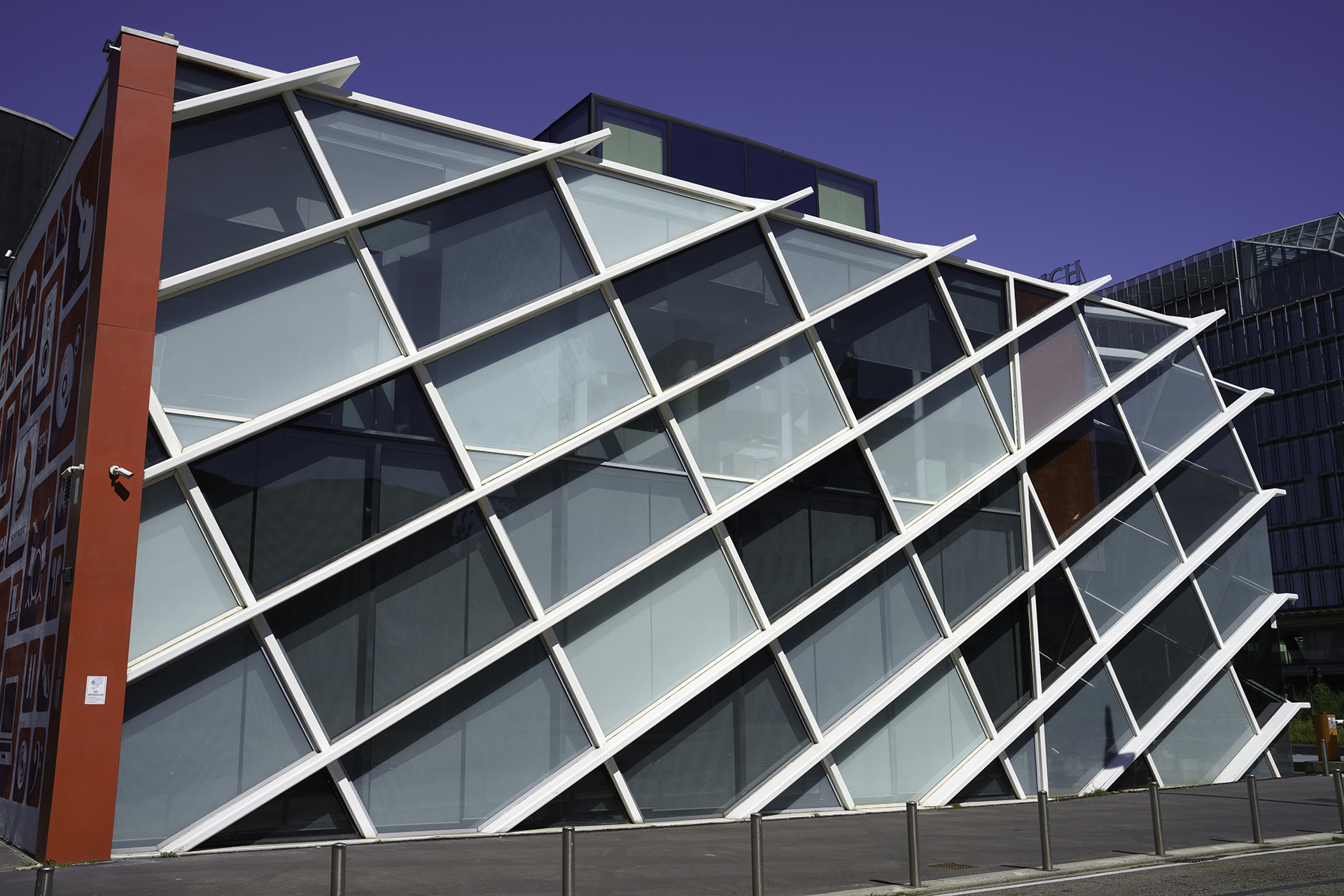 Milan, Lombardy, Italy: exterior of modern building along the via Laura Orvieto