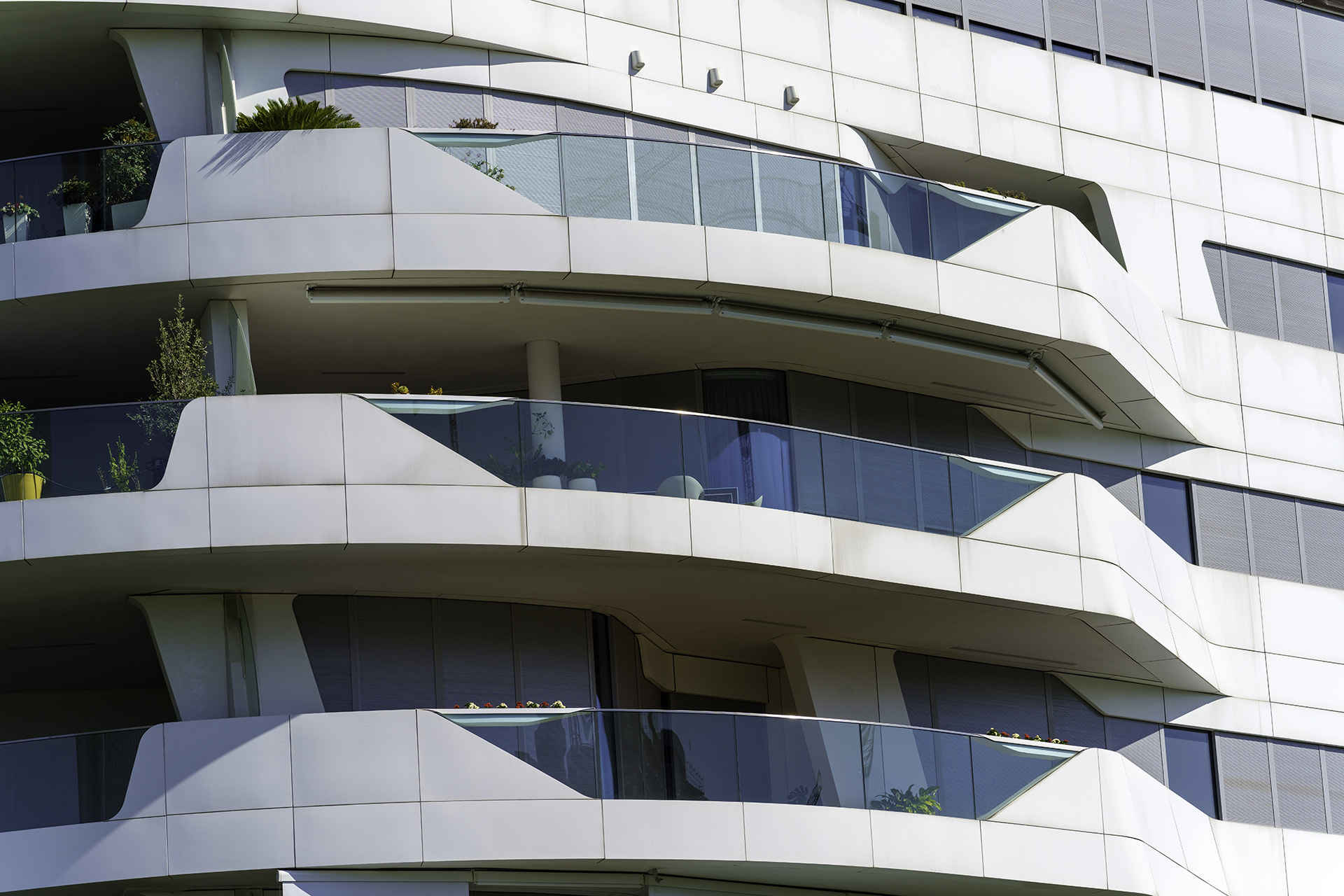Milan, Lombardy Italy: the modern Citylife park. The residential Hadid buildings